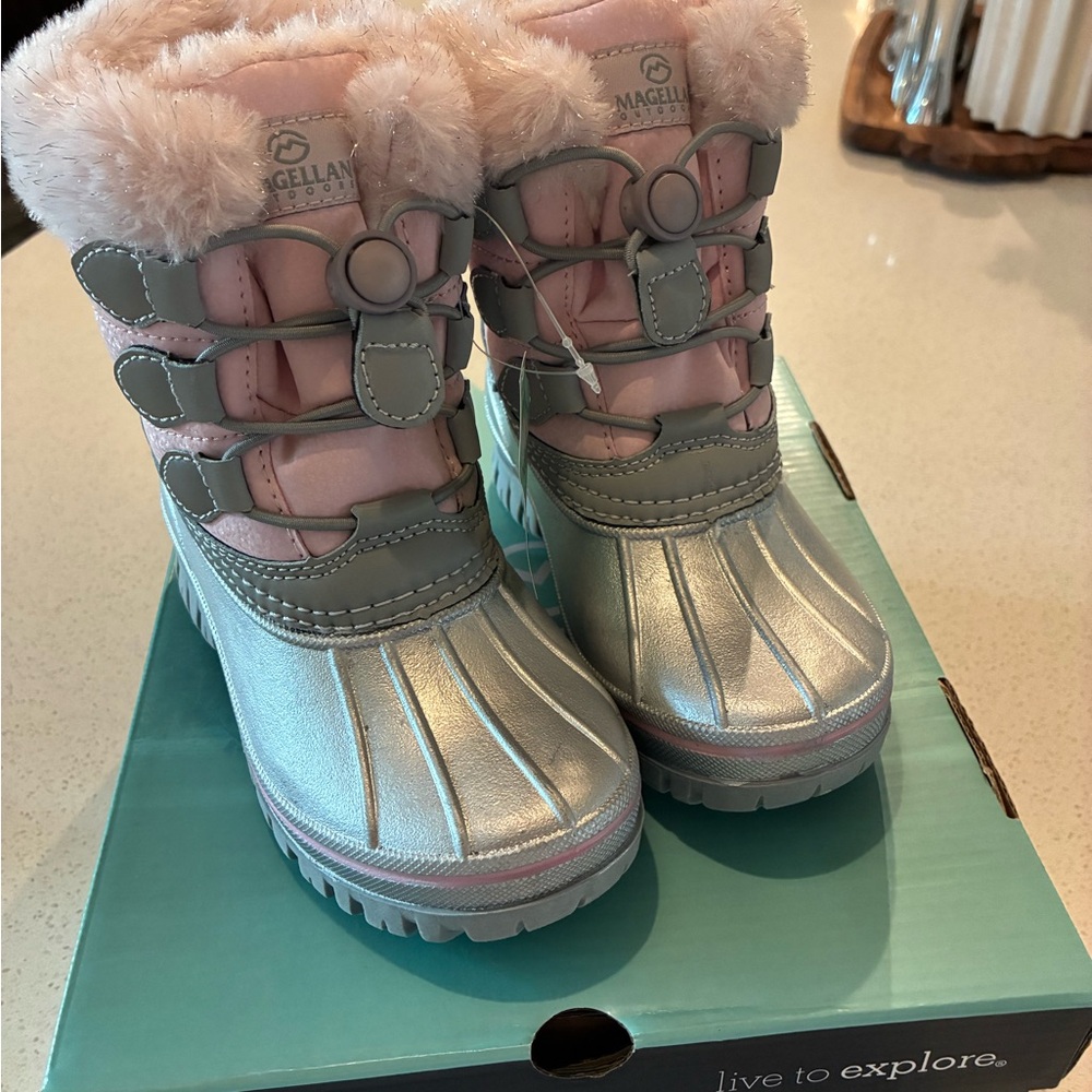 Magellan Outdoors Kids Boots - Silver and Pink
